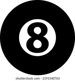 Pool ball Icon in trendy flat style isolated on white background..eps
