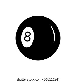 Pool ball Icon in trendy flat style isolated on grey background. Billiard symbol for your web design, logo