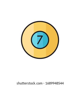 pool ball icon vector illustration. pool ball icon filled outline style design
