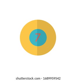 ilustración vectorial de icono de bola de pool. diseño plano de icono de baloncesto