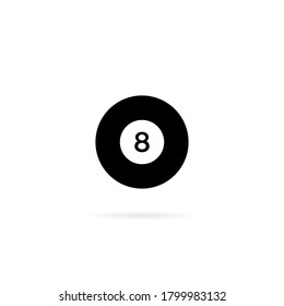 Pool Ball Icon Vector in Trendy Style. Billiard Logo Illustration