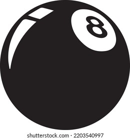 pool ball number 8 with eps 10