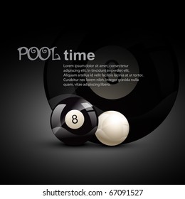 pool ball theme design illustration