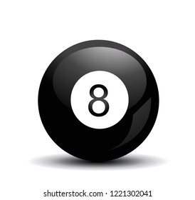 Pool ball vector illustration on white