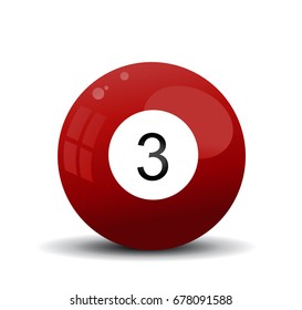 Pool ball vector illustration on white