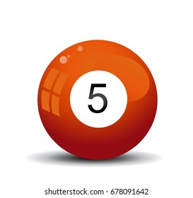 Pool ball vector illustration on white