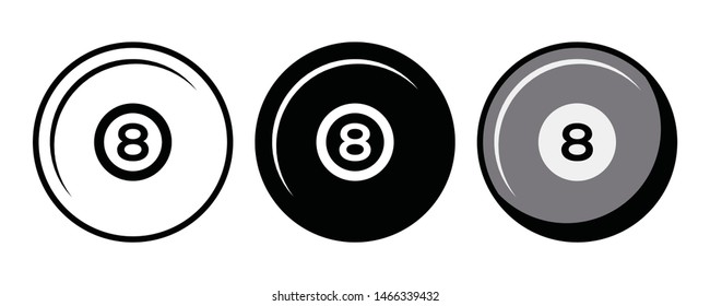 Pool Ball Vector Illustration Silhouette
