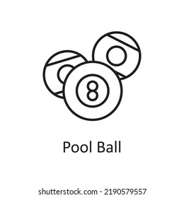 Ilustración de diseño de iconos de contorno vectorial de bolas de grupo. Símbolo de deportes y premios sobre fondo blanco Archivo EPS 10