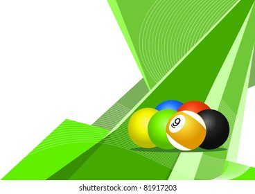 Pool balls, abstract design