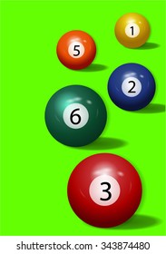 Pool Balls - Billiard Background.