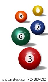 Pool Balls - Billiard Background. Vector