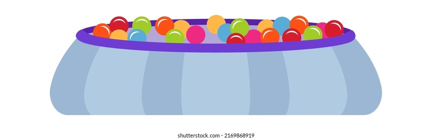 Pool with balls Children Playground icon. Vector illustration