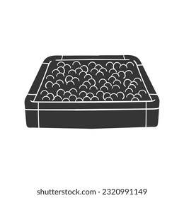 Pool of Balls Icon Silhouette Illustration. Children and Kids Kindergarten Vector Graphic Pictogram Symbol Clip Art. Doodle Sketch Black Sign.