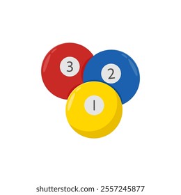 Pool Balls, Sport Equipment Vector Illustration Isolated