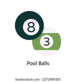 Pool Balls vector Flat Icon Design illustration. Symbol on White background EPS 10 File 