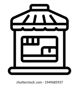 Icono de barra de grupo. Icono de vector de barra de esquema para diseño web aislado en fondo blanco