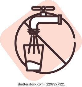 Piscina y playa sin agua potable, ilustración, vector sobre fondo blanco.