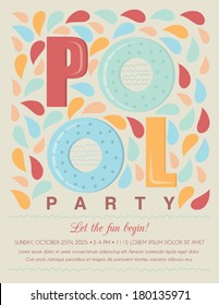Pool Or Beach Party Invitation Template Card