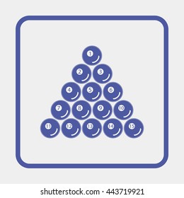 Pool billiard balls.