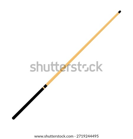 Pool billiard cue stick vector isolated illustration
