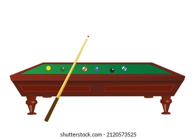 pool, billiard table on a white background. EPS 10