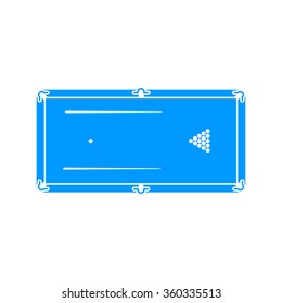 pool or billiards table symbol. Flat design style.