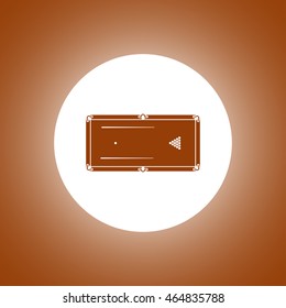pool or billiards table symbol. Flat design style.