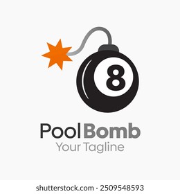 Pool Bomb Logo Design Template. Good for Business, Agency, Community and Organization