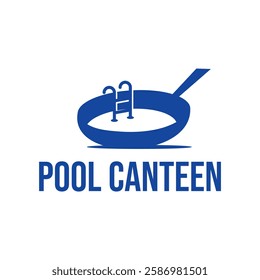 pool canteen flat minimalist logo design