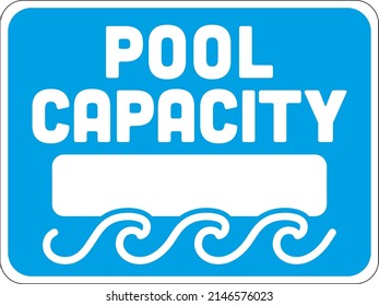 Pool Capacity Sign | Standard Signage for Swimming Facilities, Summer Rental Homes, and Property Management svg