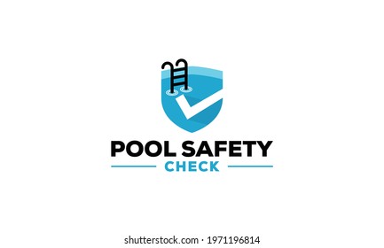 Pool And Check Logo Vector Icon Illustration