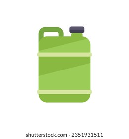 Pool chemical canister icon flat vector. Cleaning service. Net water isolated