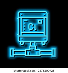 pool chlorine generator neon light sign vector. pool chlorine generator illustration