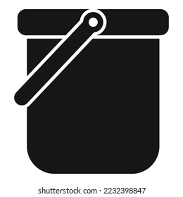 Pool cleaning bucket icon simple vector. Pump repair. Net cleaner