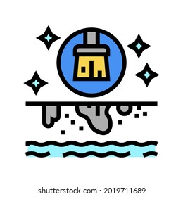 vector de icono de color de servicios de limpieza de grupos. signo de servicios de limpieza de piscinas. ilustración de símbolo aislado