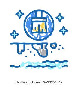 pool cleaning services doodle icon sketch vector. pool cleaning services sign. isolated symbol illustration
