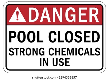 Pool closed sign and labels