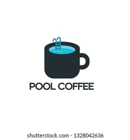 pool coffee logo design