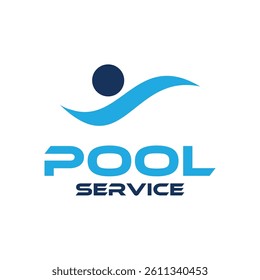 pool company logo design vector ideas for download	