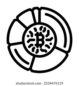 pool cryptocurrency mining line icon vector. pool cryptocurrency mining sign. isolated contour symbol black illustration