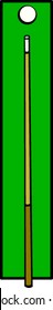 pool cue and ball