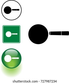 pool cue and ball symbol sign and button