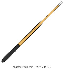 pool cue illustration hand drawn isolated vector