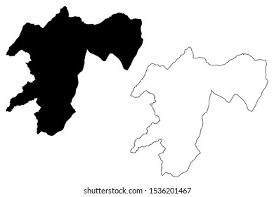 Pool Department (Departments of the Republic of the Congo, Congo-Brazzaville, Congo Republic,RotC) map vector illustration, scribble sketch Pool map