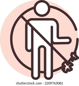 Pool do not litter, illustration, vector on white background.