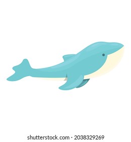 Pool dolphin icon cartoon vector. Aquarium show. Aqua swim