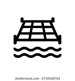 Pool Drain Grate Icon Isolated On White Background