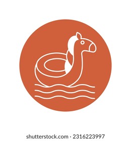 Pool duck Vector Icon with trendy background colors that can easily edit or modify

