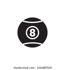 Pool Eight Ball Icon design. Vector Illustration