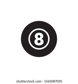 Pool Eight Ball Icon design. Vector Illustration